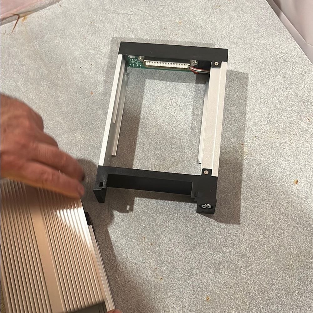 Silver Computer Drive Bay Enclosure with key